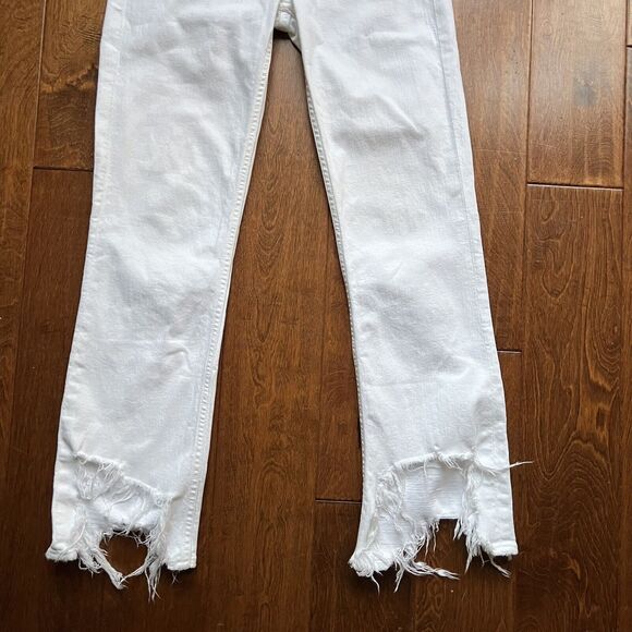 Mother Superior Size 26 White Distressed The Dutchie Ankle Jaws EUC - Picture 9 of 16